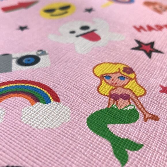 Emoji Clutch 🌈 👻 😎 🌵 🍒 💯 💅 Vegan 🌱 secure Zip closure. - Picture 10 of 16